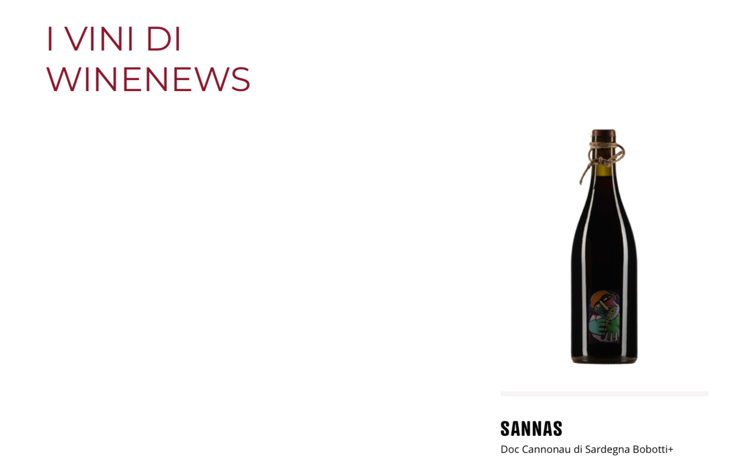 SANNAS - Doc Cannonau di Sardegna Bobotti+